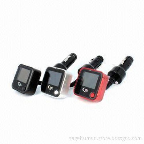 Car MP3 Players with Flexible Metallic House and 87.5 to 108MHz Frequency,1.4-inch large LCD Display